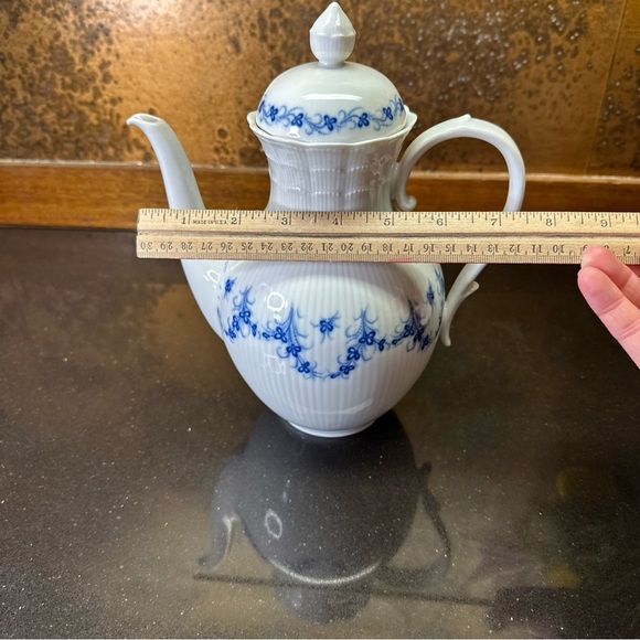 Kaiser W Germany Romantica Festival Echt Kobalt Coffee Pot Blue Floral Scallop - Picture 10 of 11